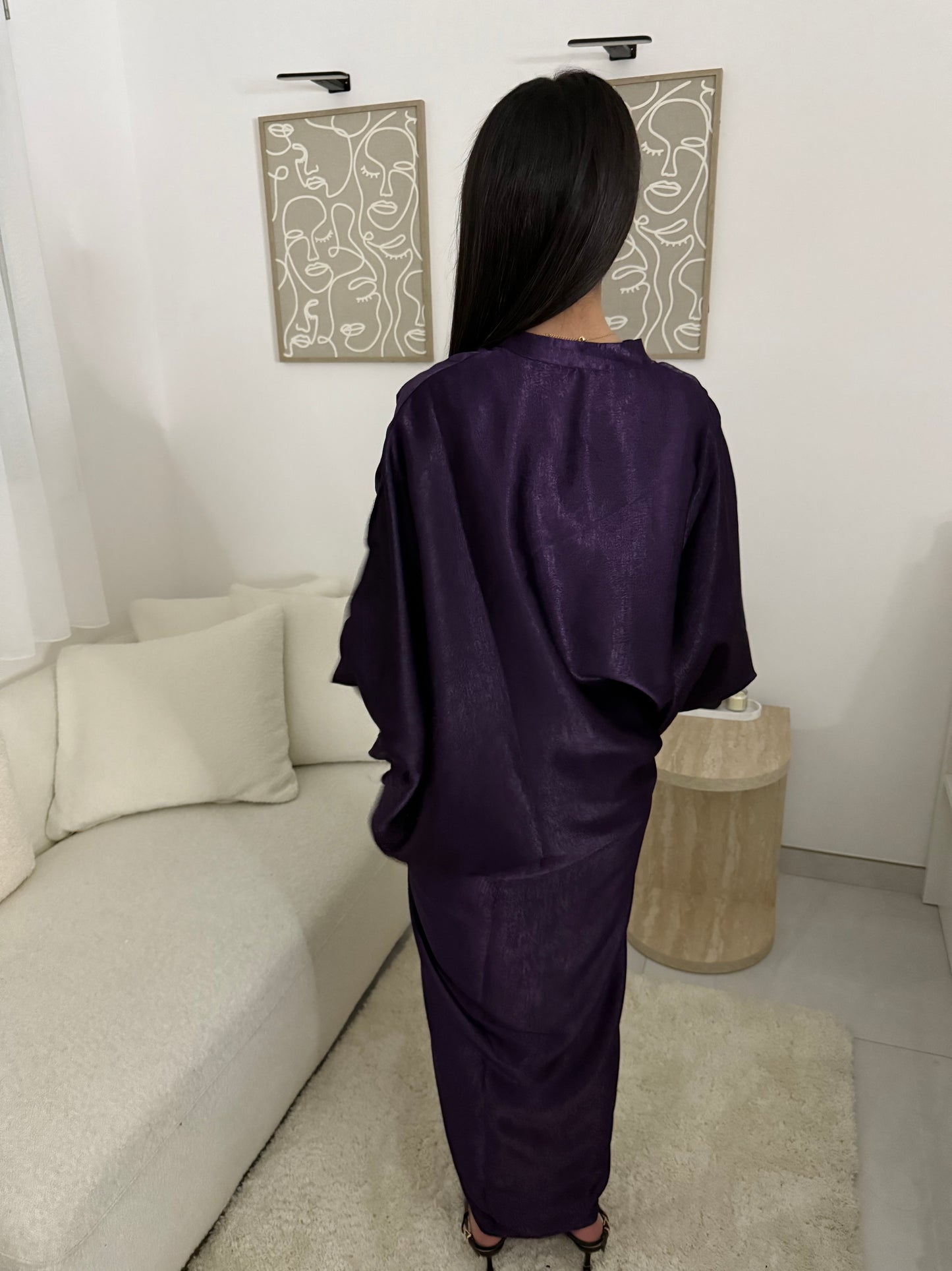 Abaya dubaï violet
