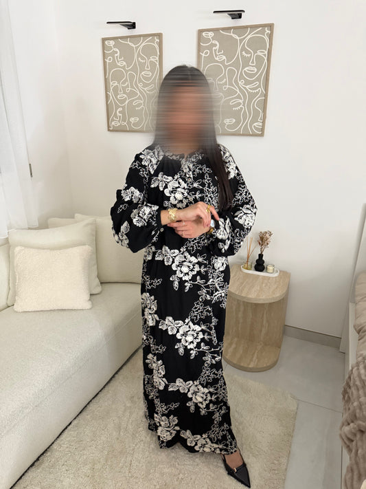 Robe à motif noir et blanche