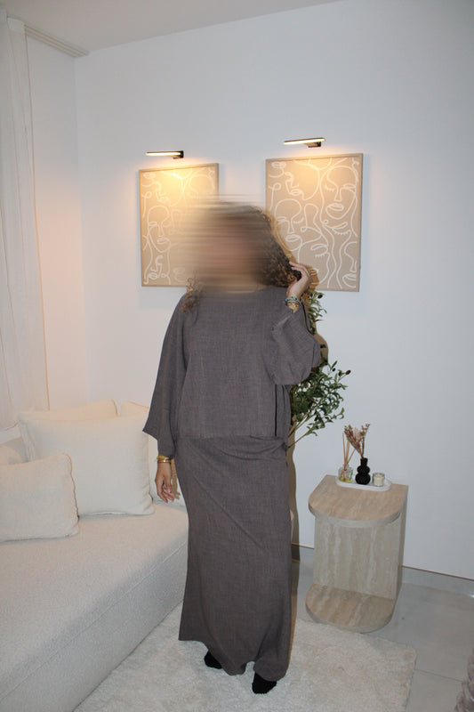 Ensemble jupe taupe