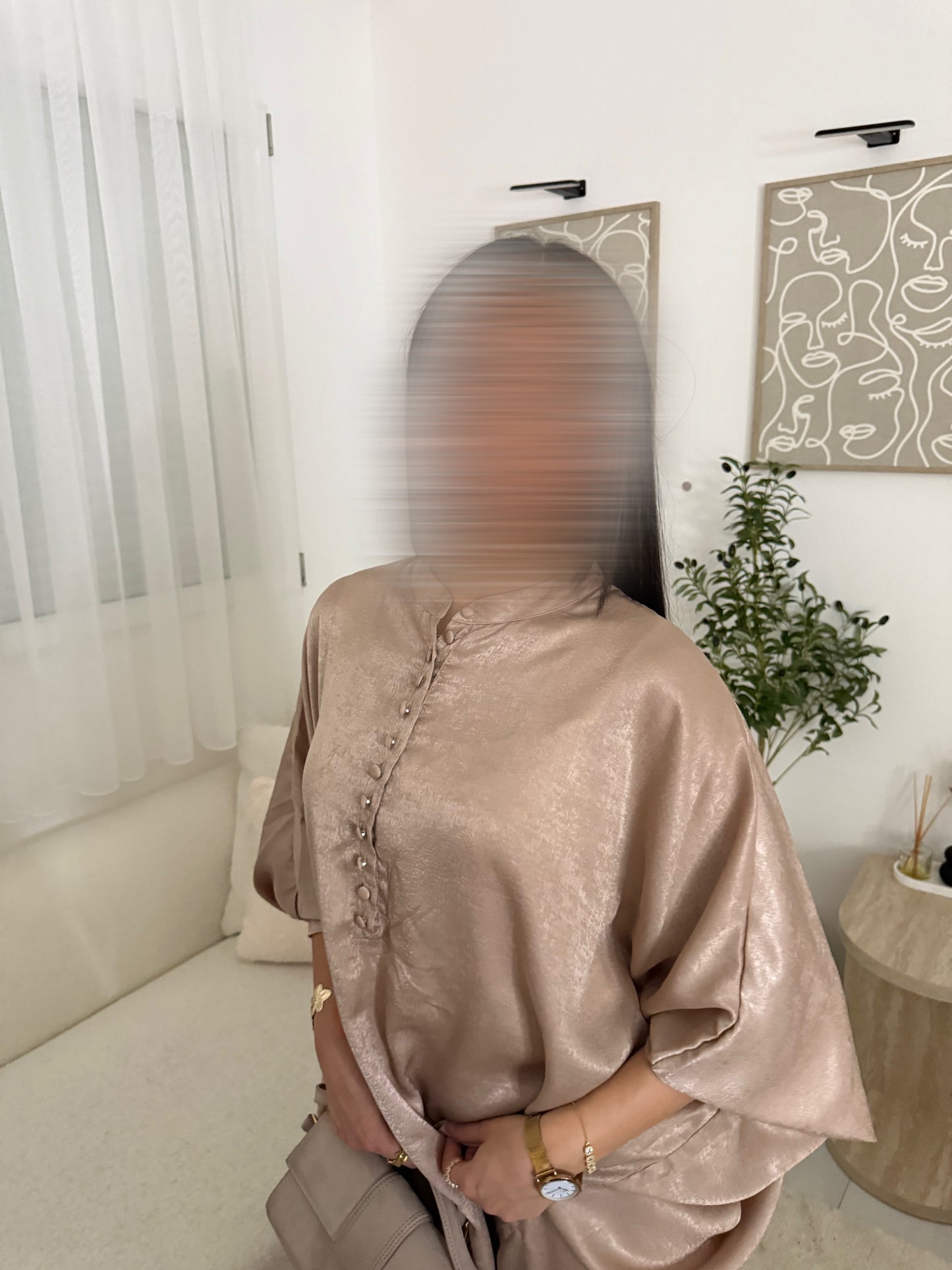 Abaya dubaï beige clair
