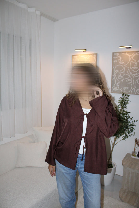 Haut à noeud marron