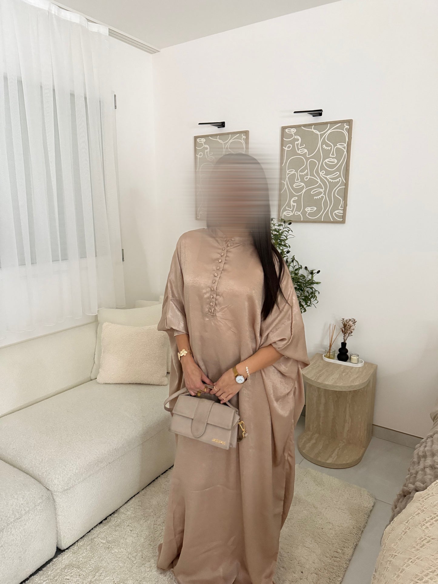 Abaya dubaï beige clair