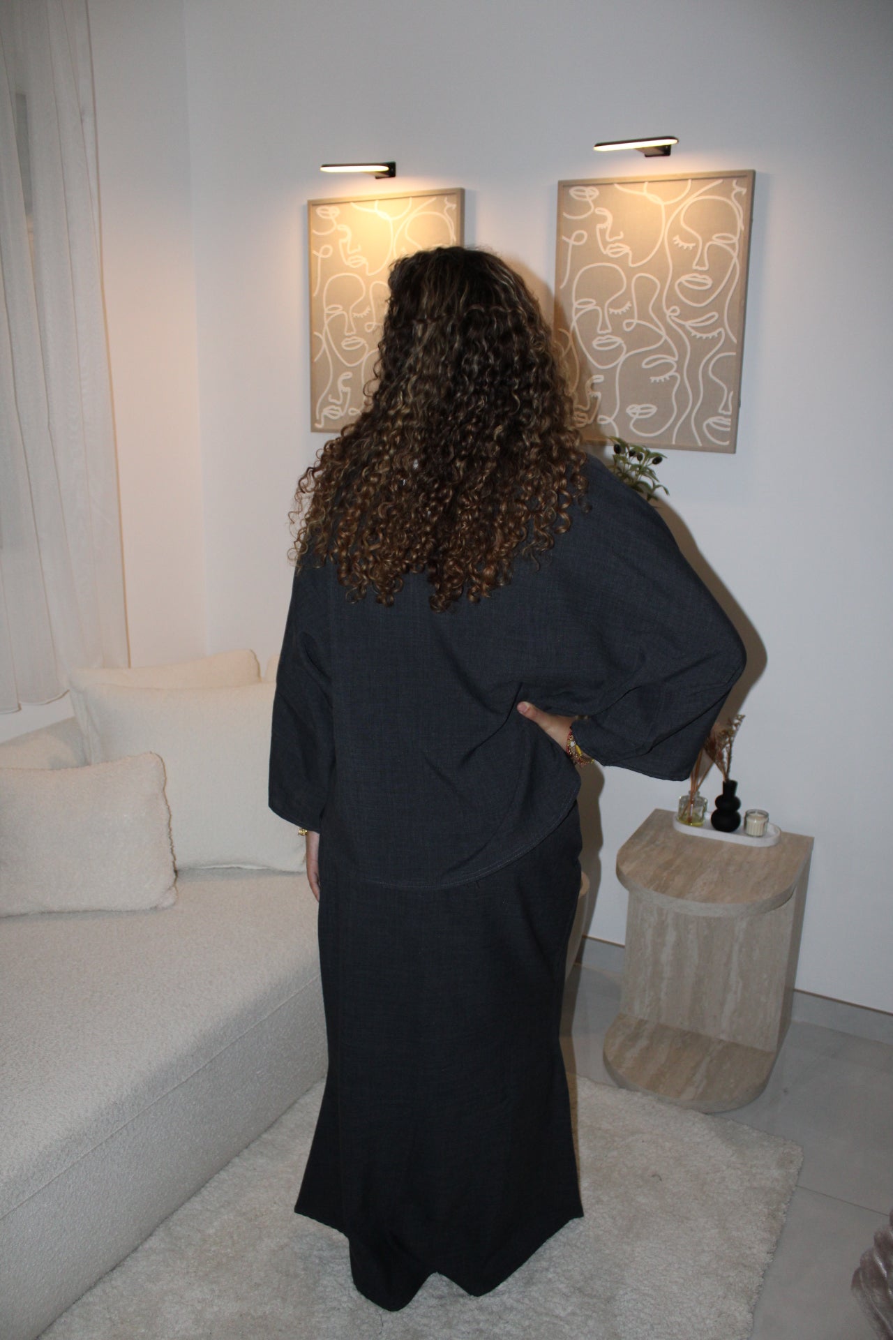 Ensemble jupe gris foncé