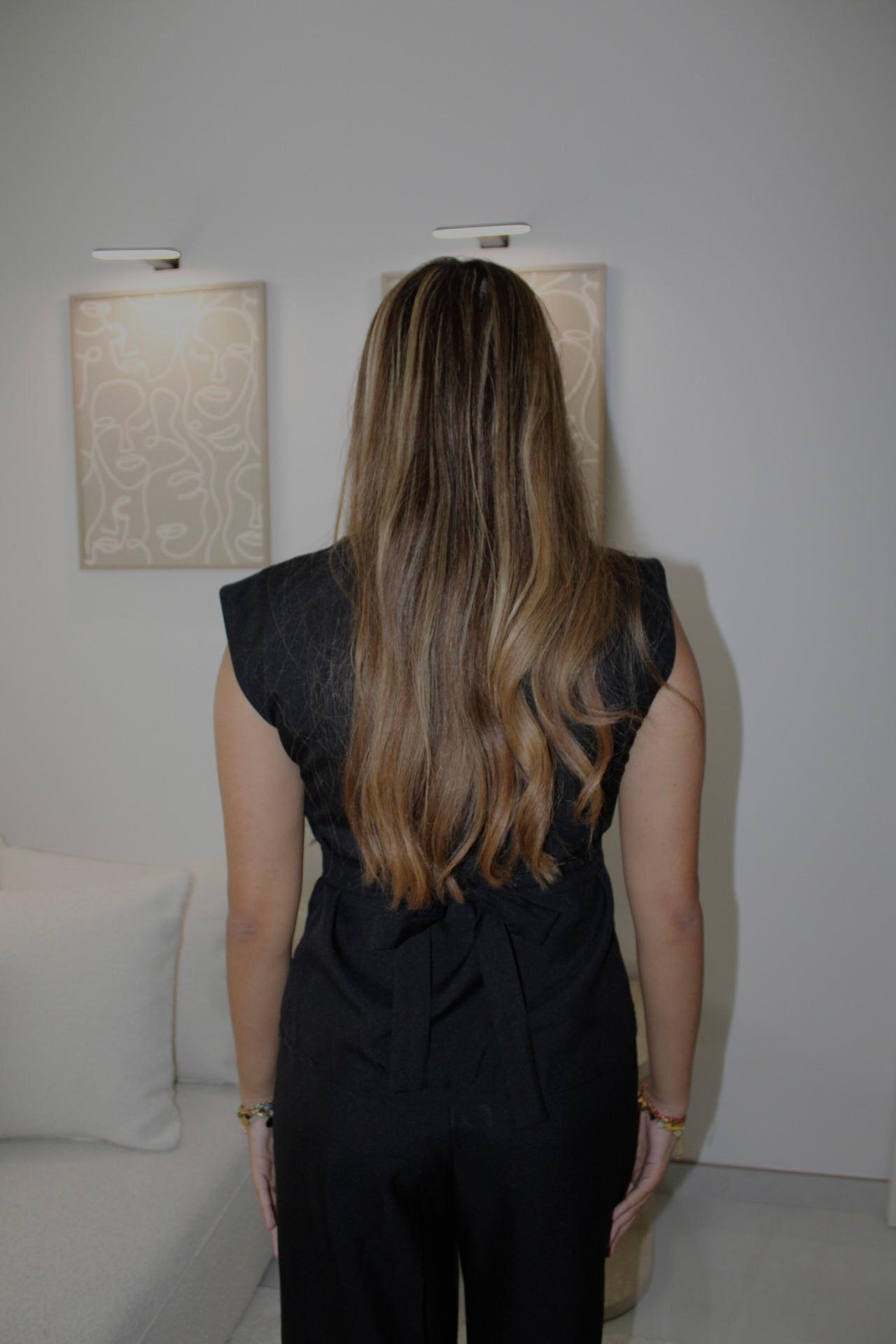 Ensemble avec haut à boutons noir