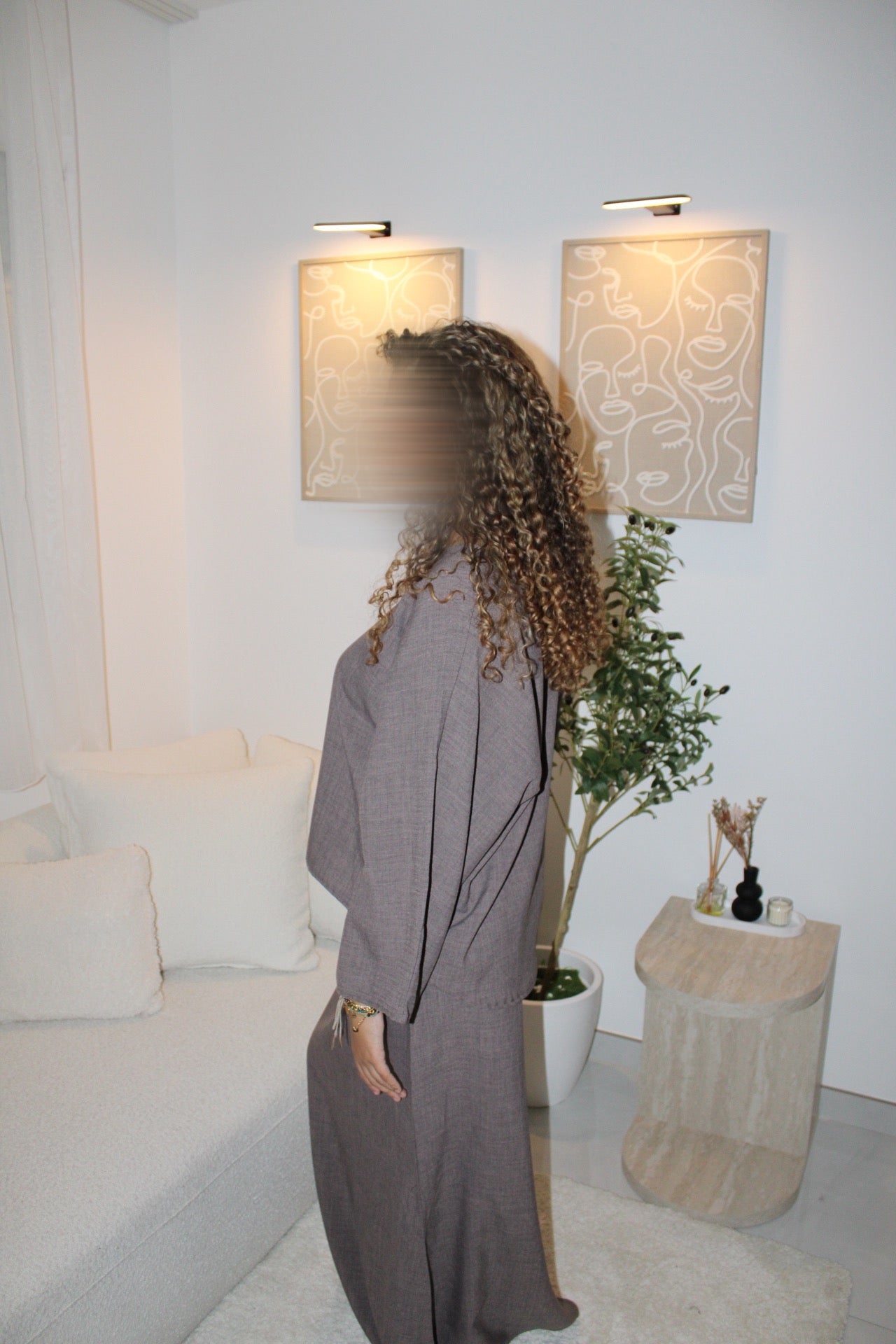 Ensemble jupe taupe