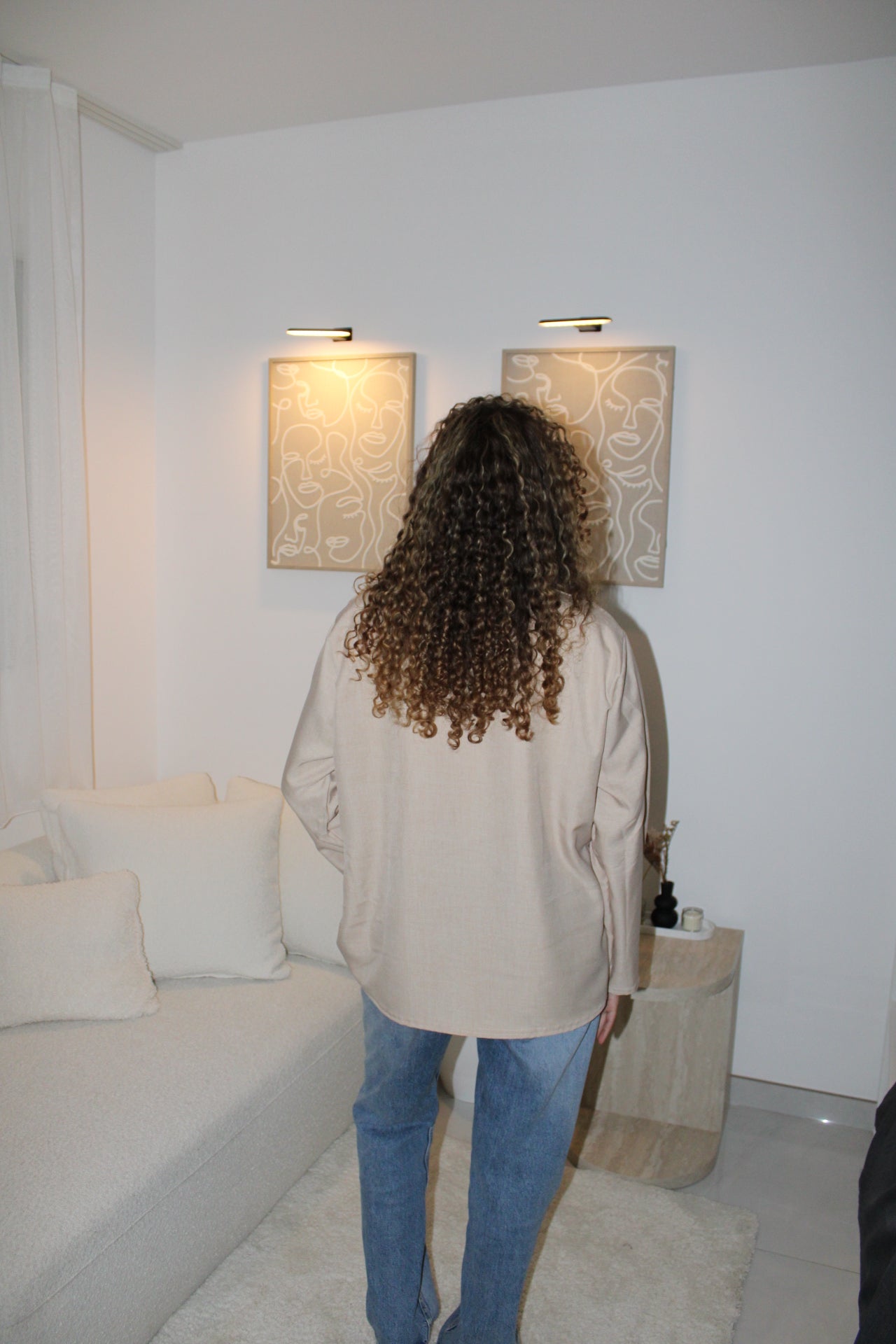 Haut à noeud beige