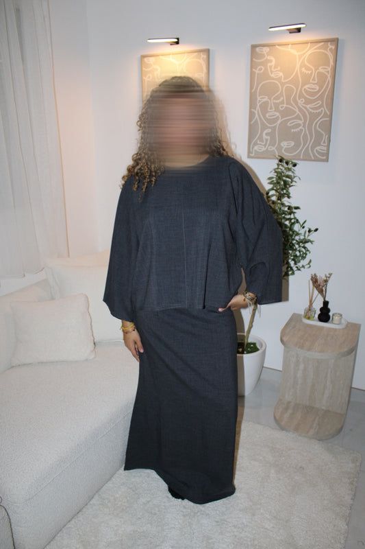 Ensemble jupe gris foncé
