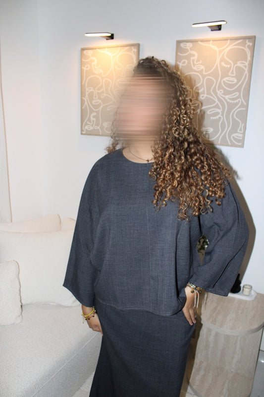 Ensemble jupe gris foncé