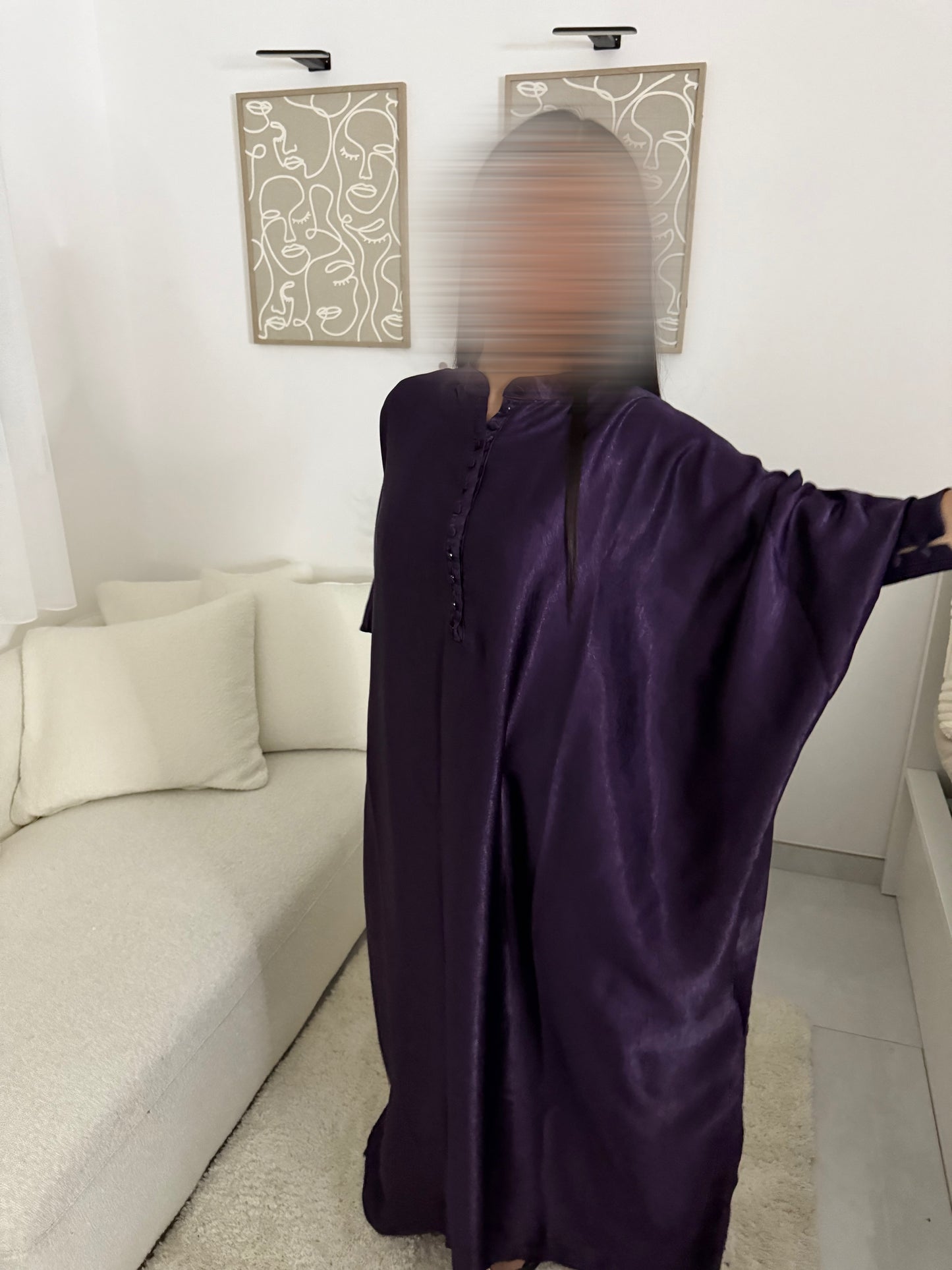 Abaya dubaï violet