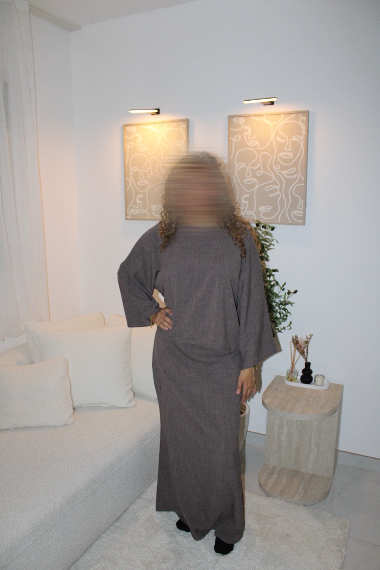 Ensemble jupe taupe