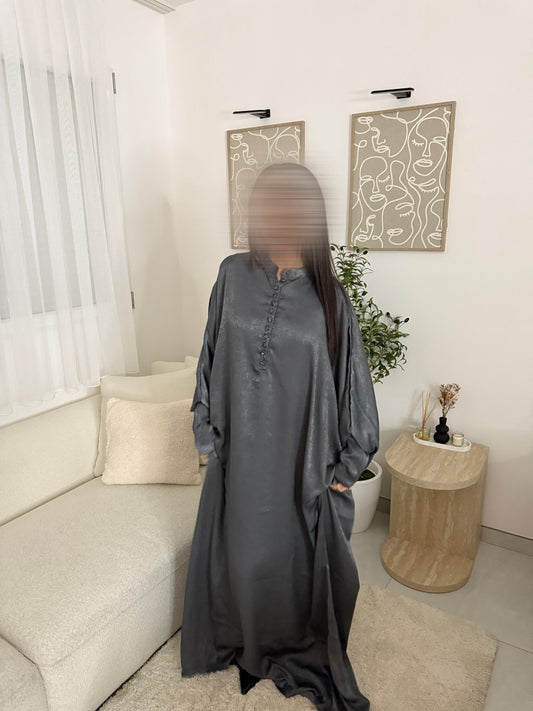 Abaya Dubaï gris foncé