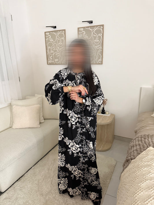 Robe à motif noir et blanche