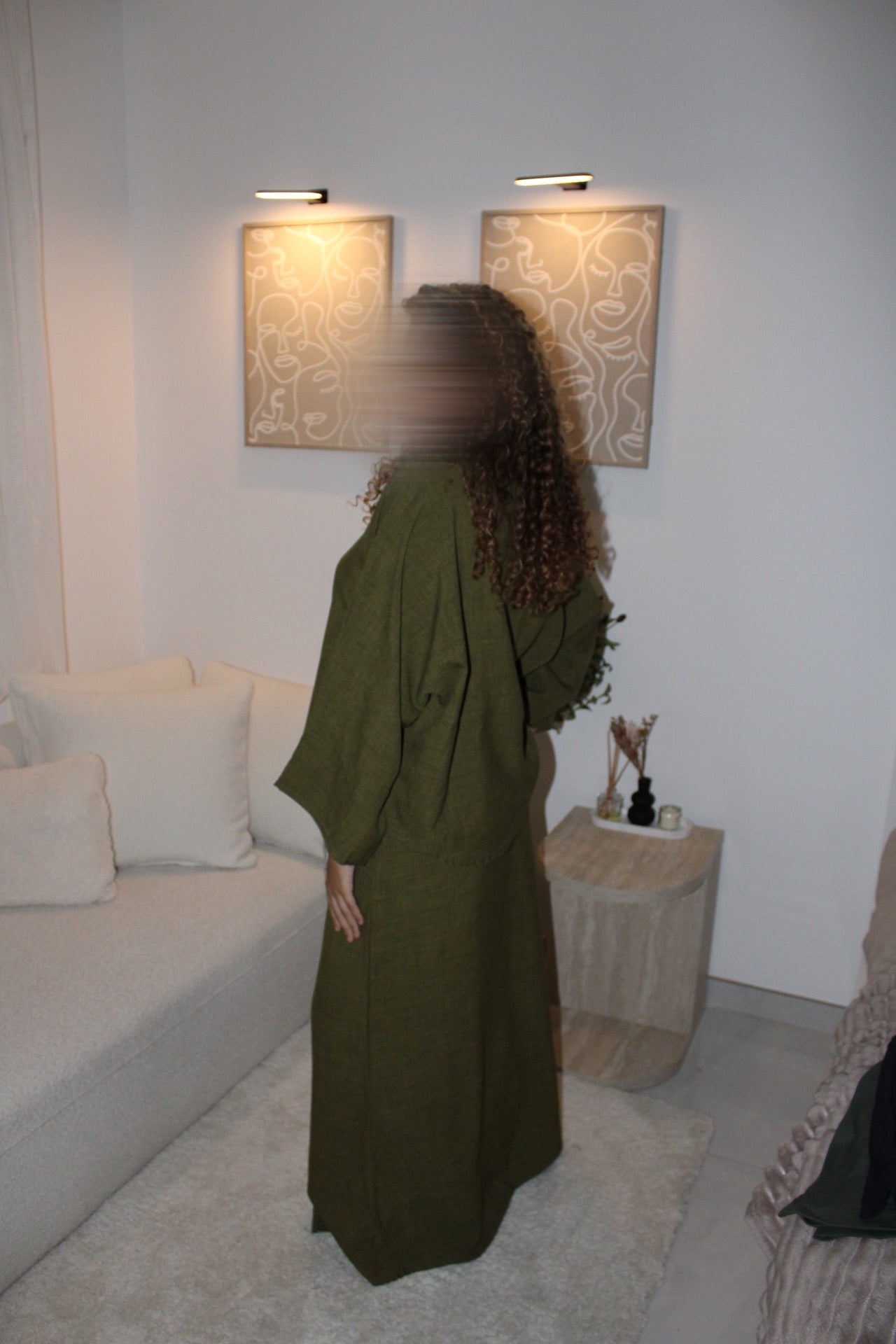 Ensemble jupe vert kaki