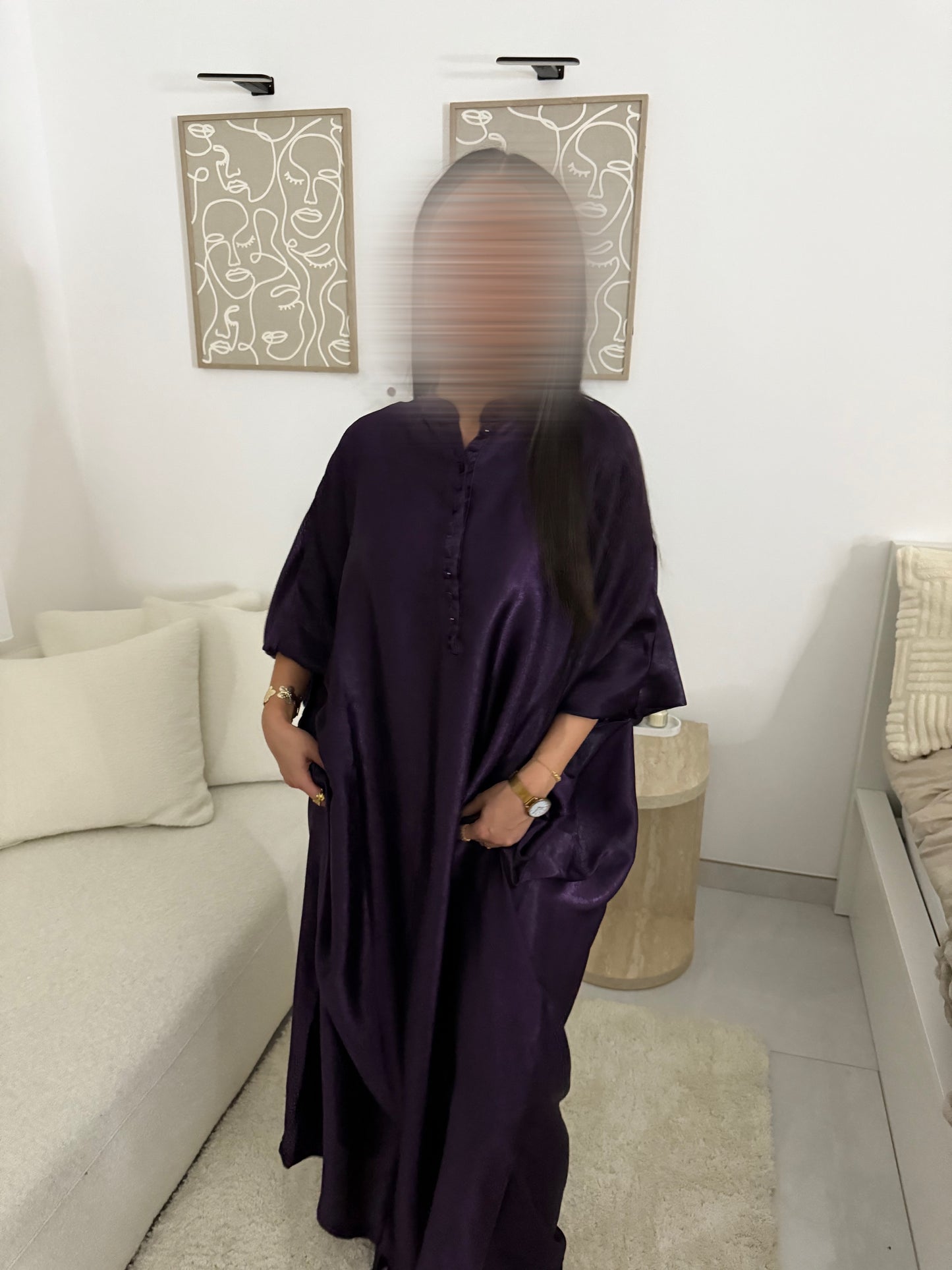 Abaya dubaï violet
