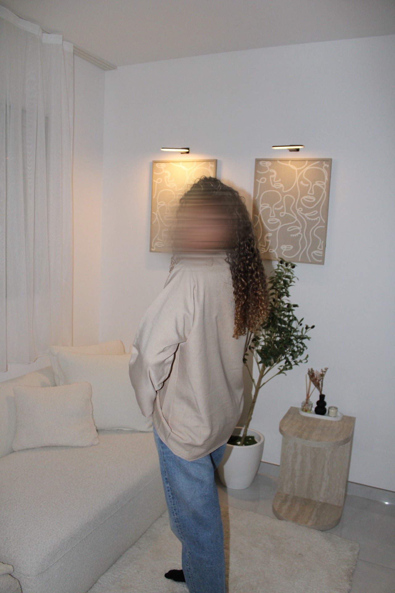 Haut à noeud beige