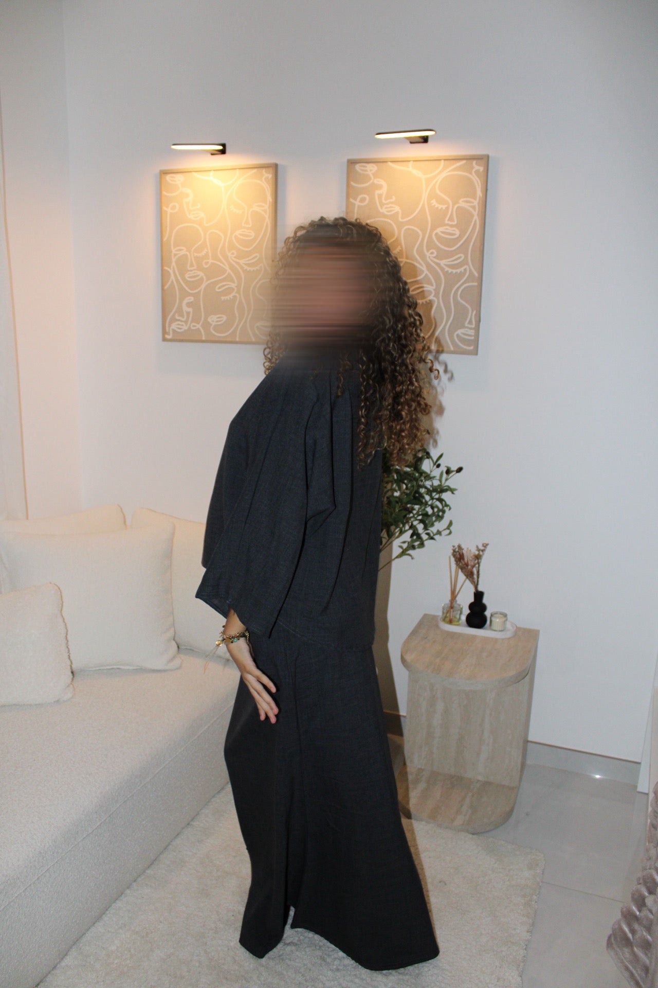 Ensemble jupe gris foncé