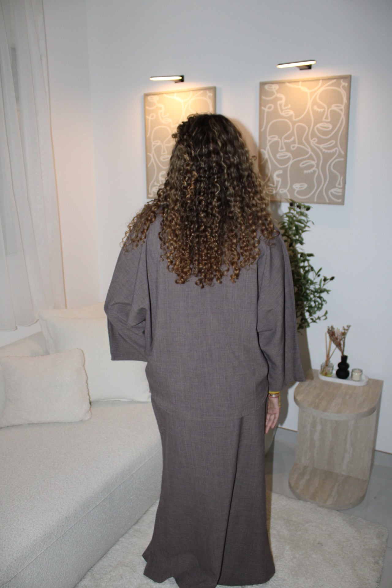 Ensemble jupe taupe