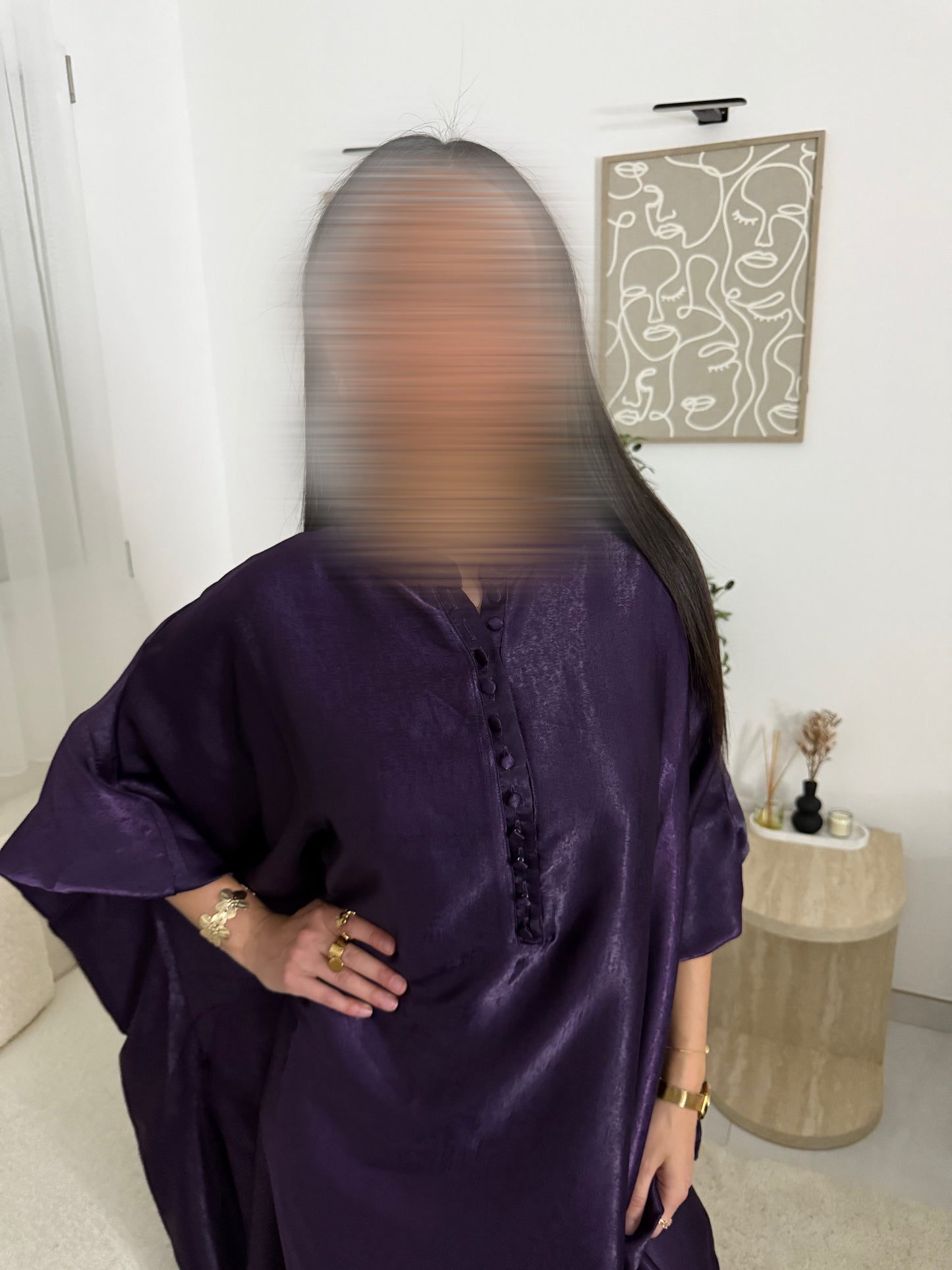 Abaya dubaï violet